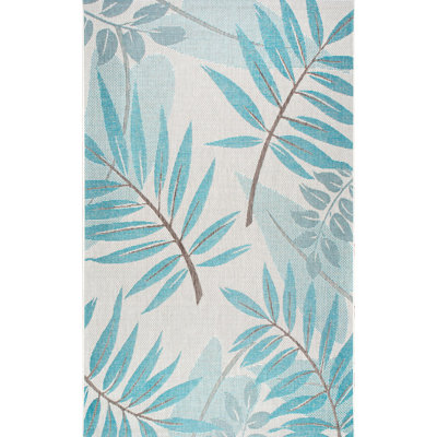 Tapis bleu sarcelle / ivoire Rowley