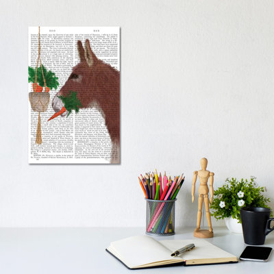 Donkey Lunch Book by Fab Funky - Wrapped Canvas Print