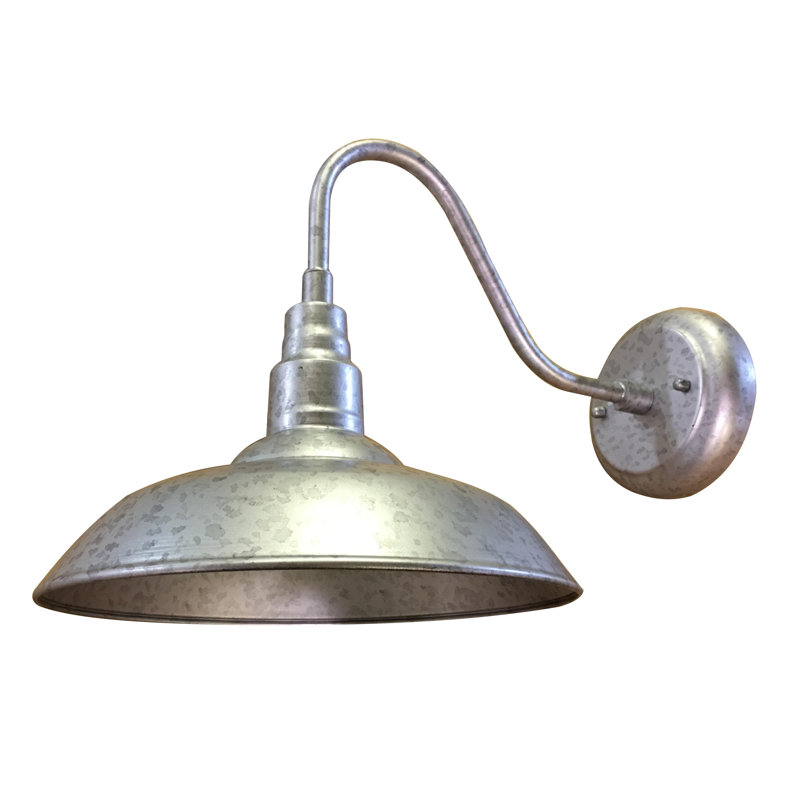 Luminaire de grange d'extérieur 15 po Ellesef, Galvanisé