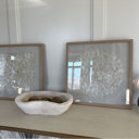 Sand & Stable 2 Piece Cream Shell Handmade Overlapping Shells Geometric ...