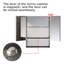 90mm W 60mm H Medicine Cabinet Mirror 10 Adjustable