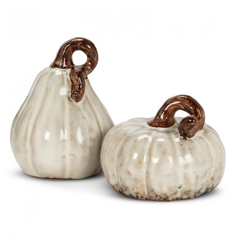 Mini figurine citrouille ivoire