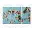 Bitty Birds II - ensemble de 3 peintures sur toile tendue-1397879803