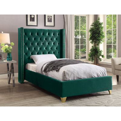 Joclynn Upholstered Wingback Bed