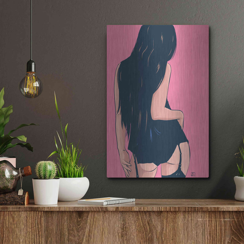 "Brune en noir" par Giuseppe Cristiano, H 16 po x l 12 po