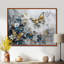 «Ryuko Golden Blue Butterfly Wings And Flowers III», art mural floral-109422754-88531323
