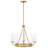 Selma Tall 5-Light Wagon Wheel Chandelier with Tapered Etched Opal Glass
