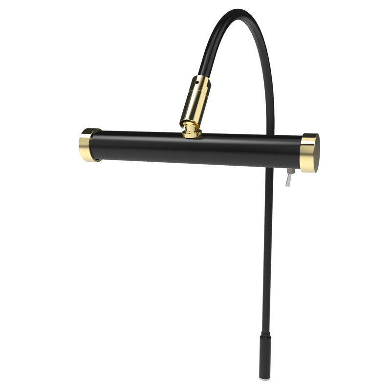 Lampe pour tableau 6 lumières Gayleen, Noir / Laiton