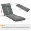Ensemble de 2 coussins de chaise longue, coussins de chaise longue, gris foncé