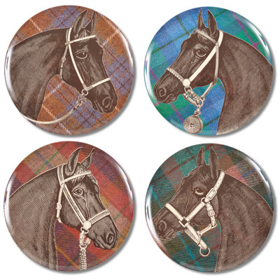 EQUUS TWEED DINNER PLATES SET/4