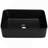 19"x15" Black Ceramic Rectangular Bathroom Sink