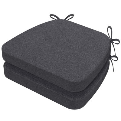 17" x 16" x 2" Indoor D-shaped Kitchen Dining Chair Seat Cushion
