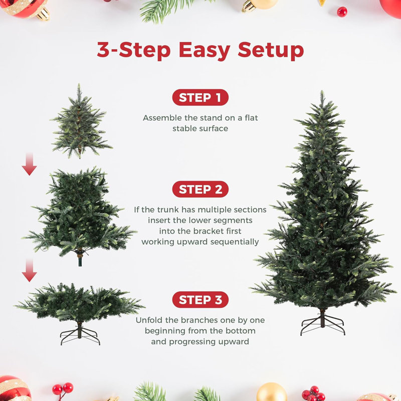 Lighted Artificial Christmas Tree, 4.5' H