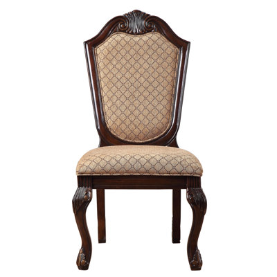 Chateau De Ville Fabric & Espresso Finish Side Chair Only Chairs, Not Including Tables