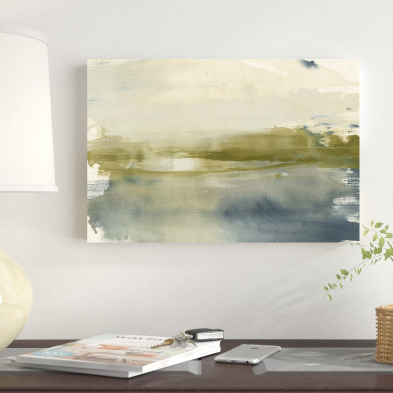 «Olive On The Horizon II» par Jennifer Goldberger, reproduction sur toile tendue, H 12 po x l 18 po