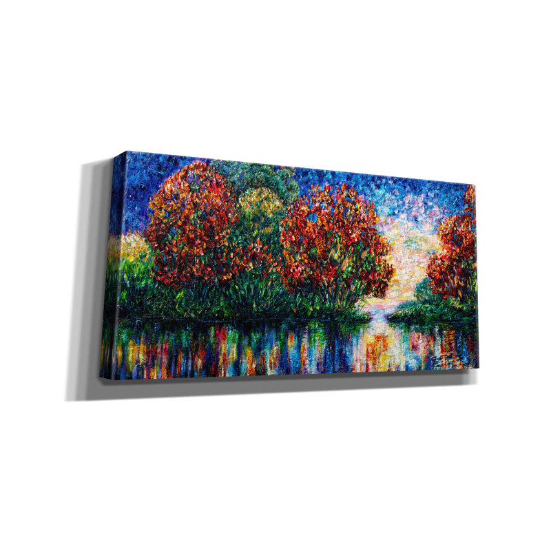 Art mural sur toile Lark Manor ™ «Rippled Sunset» par Lena Owens, H 30 po x l 60 po x P 1,5 po