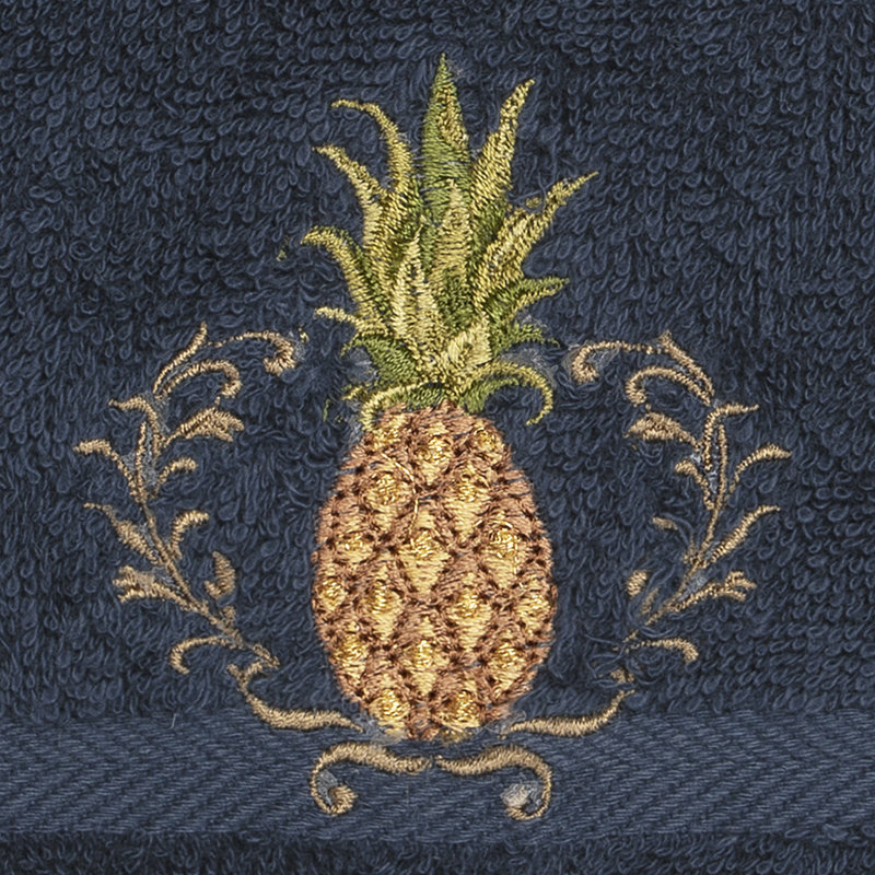Welcome Turkish Cotton Washcloth, Midnight Blue