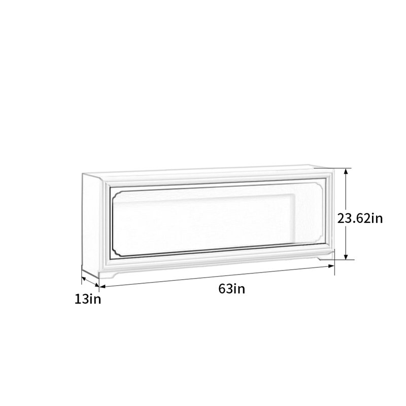 Rigney, White, 23.62" H x 63" W x 13" D