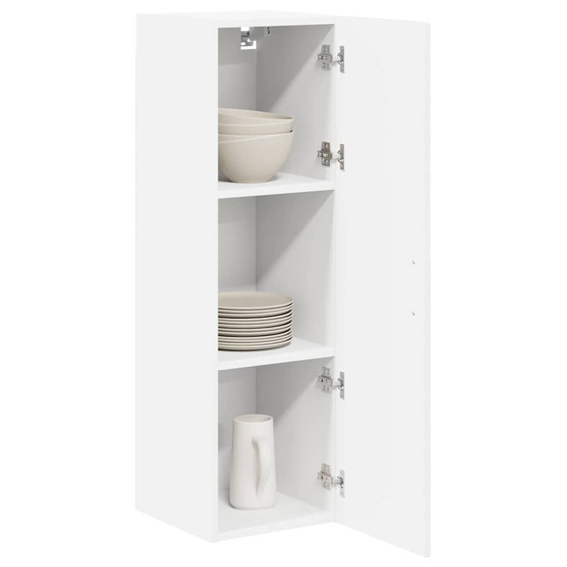 Vidaxl Kitchen Cabinet Black 40 X 31 X 100 Cm Engineered Wood, 100cm H x 30cm W x 31cm D, High Gloss White
