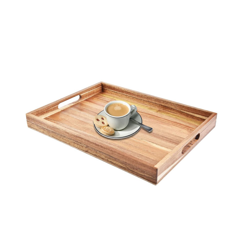 Plateau en bois avec poignée