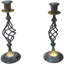 Iron and Copper Candlestick
