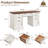 60"farmhouse Executive Desk With Drawers,wood Home Office Desk With Storage For Writing, Studying, Working-1129475752