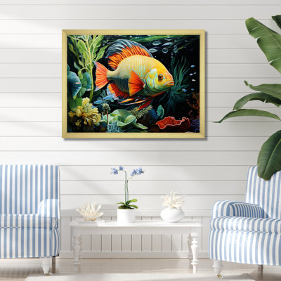 Poissons sous l'eau au pays des merveilles - poisson, art mural