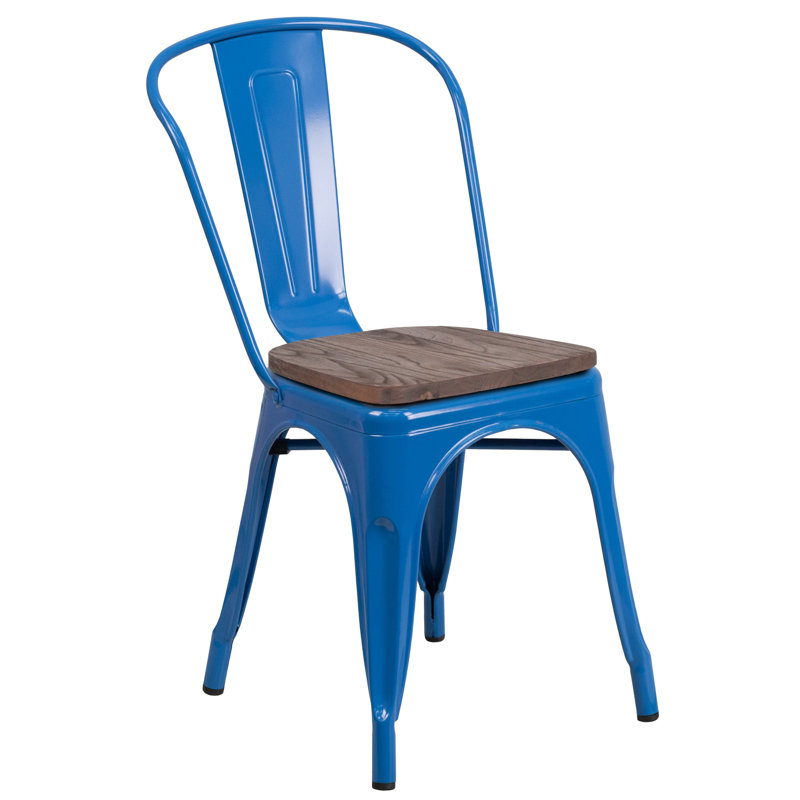 Chaise empilable Ketchum, Bleu