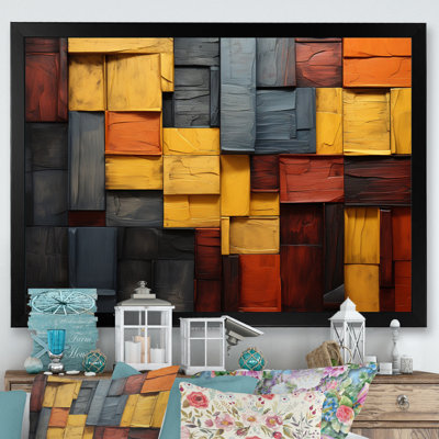 Forest Red Wood Collage II - impressions sur toile modernes