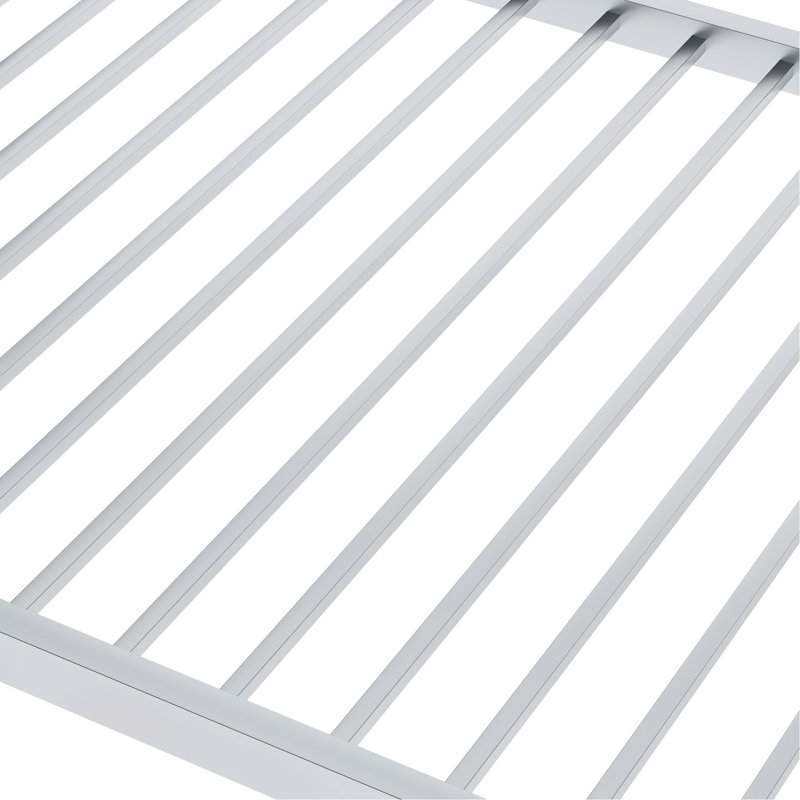 Lit simple superposé au-dessus argenté avec - bas pour un taux de succès renforcé, Lit simple, Argent argent
