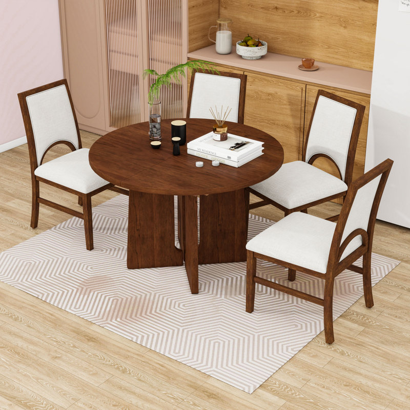 Ensemble de table de salle à manger 5 pièces, Brown