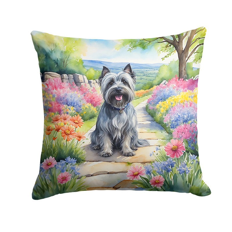 Coussin décoratif intérieur / extérieur Spring Path, H 18 po x l 18 po