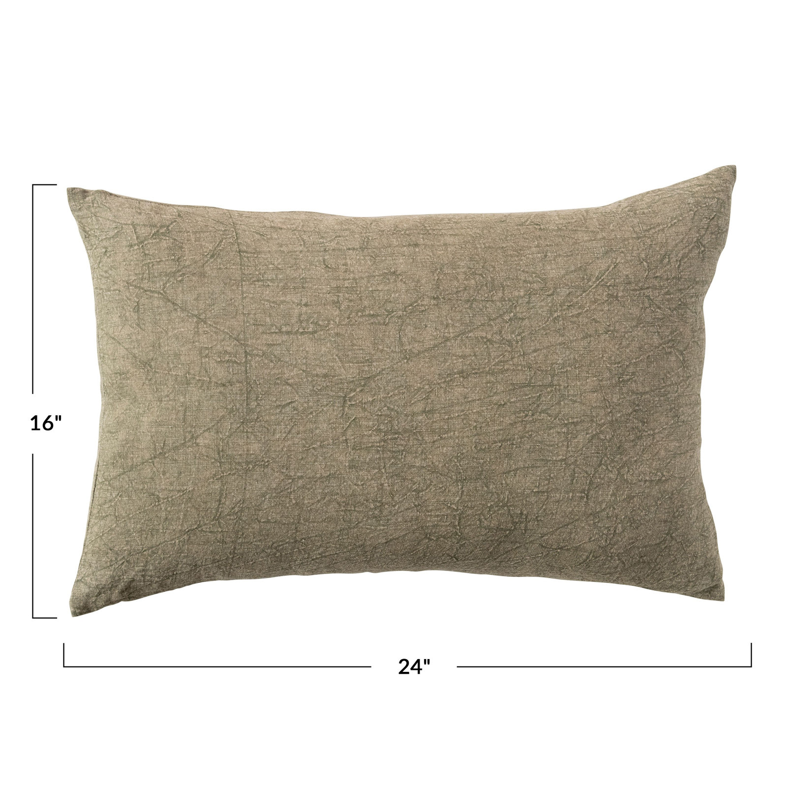 Julianne 24" x 16" Linen Throw Pillow, Green