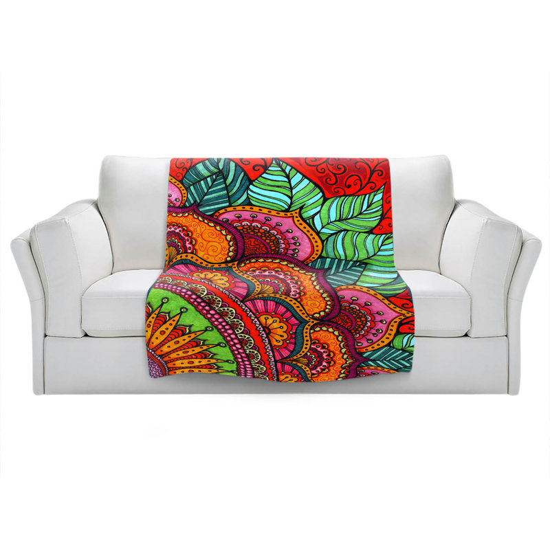 Hand Woven Throw Blanket, 51" x 60"