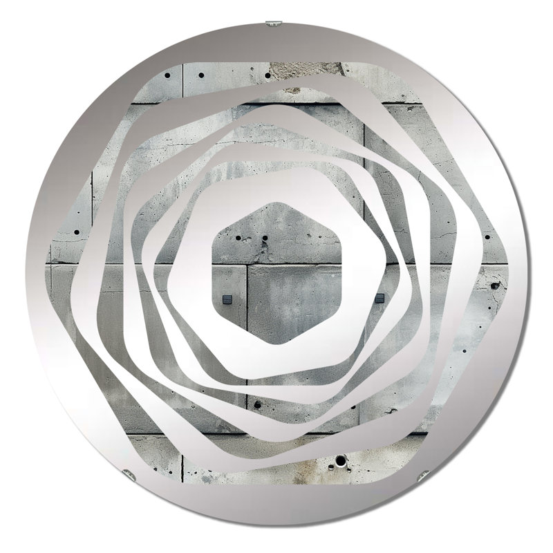 Industrial Minimalism - Amorphe Decorative Mirror, 23.6" x 23.6"