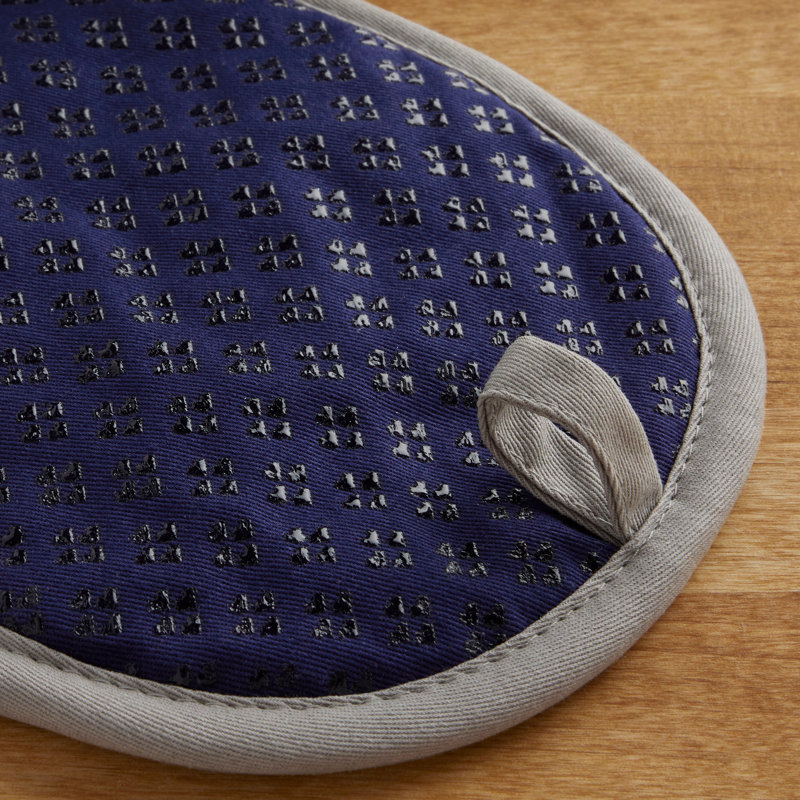 KitchenAid Asteroid Solid Diamond Potholder, Cobalt, 6.5" W x 13"L