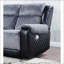 Canapé inclinable ALICIA GRIS / NOIR et causeuse, parfait pour la détente avec un mécanisme d'inclinaison en douceur et un design élégant.
