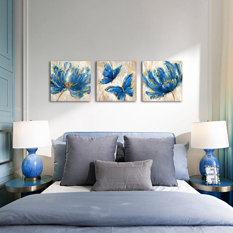 Art mural pour salle de bain, Bleu