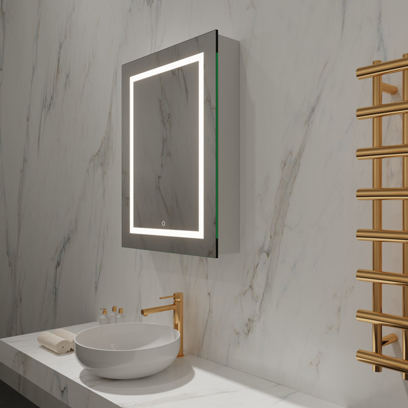 Ersilia Rectangle Wall Mirror with Shelves