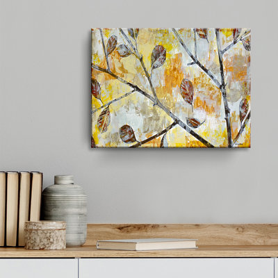 «Wind Tossed Autumn Leaves» par Norman Wyatt J.r - reproduction d'art sur toile tendue