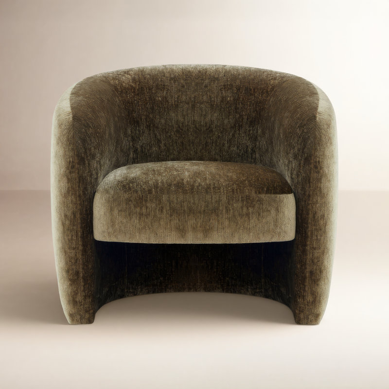 Solace Upholstered Armchair, Dark Brown Chenille