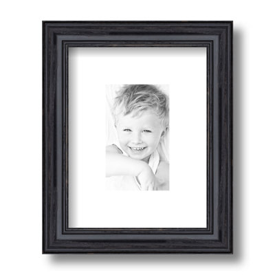 Wood Matte Picture Frame with Mat
