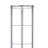 Triangle Display Shelf Tempered Glass/Chrome Frame