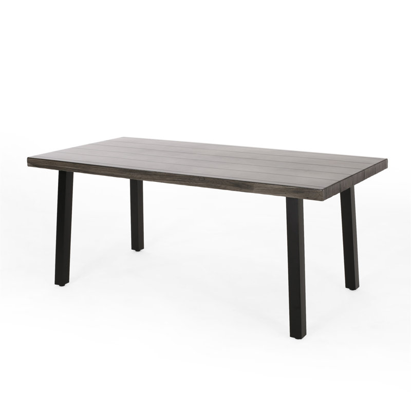Table de salle à manger d'extérieur moderne en aluminium industriel (seulement les tables, pas de chaises)