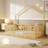 Floor Bed With High Safety Rails, Wooden Montessori Design For Kids-753501364-753501362