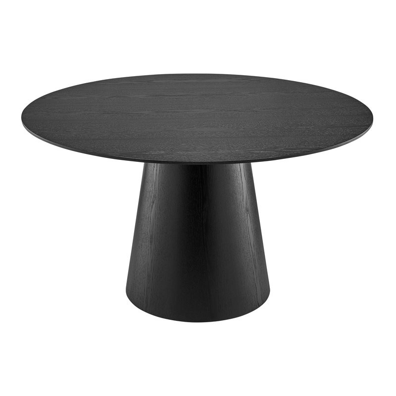 Table de salle à manger Adara, Noir mat, L 43,31 po x L 43,31 po