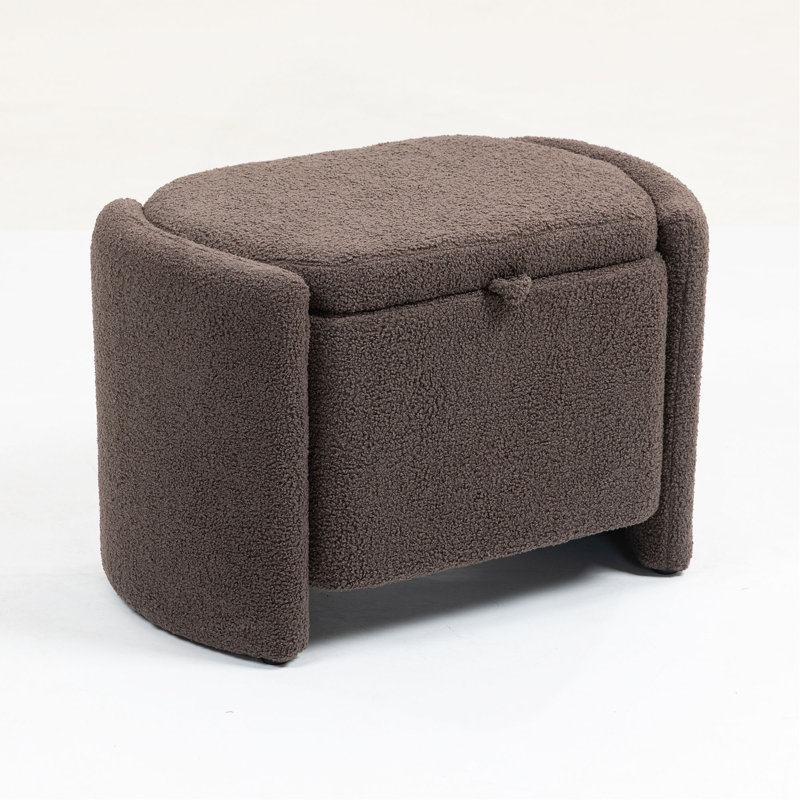 Chaise d'appoint Mid-Century moderne avec structure en bois, chaises de salon rembourrées avec coussin de taille, fauteuil de lecture pour véranda de chambre à coucher (SEULEMENT OTTOMAN)