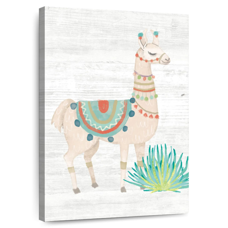 Brampt Lovely Llamas Green, 12" H x 8" W