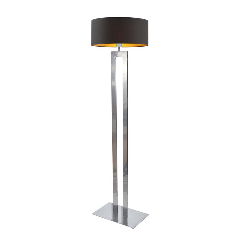 Sallee 162cm Traditional Floor Lamp, Silver, Black