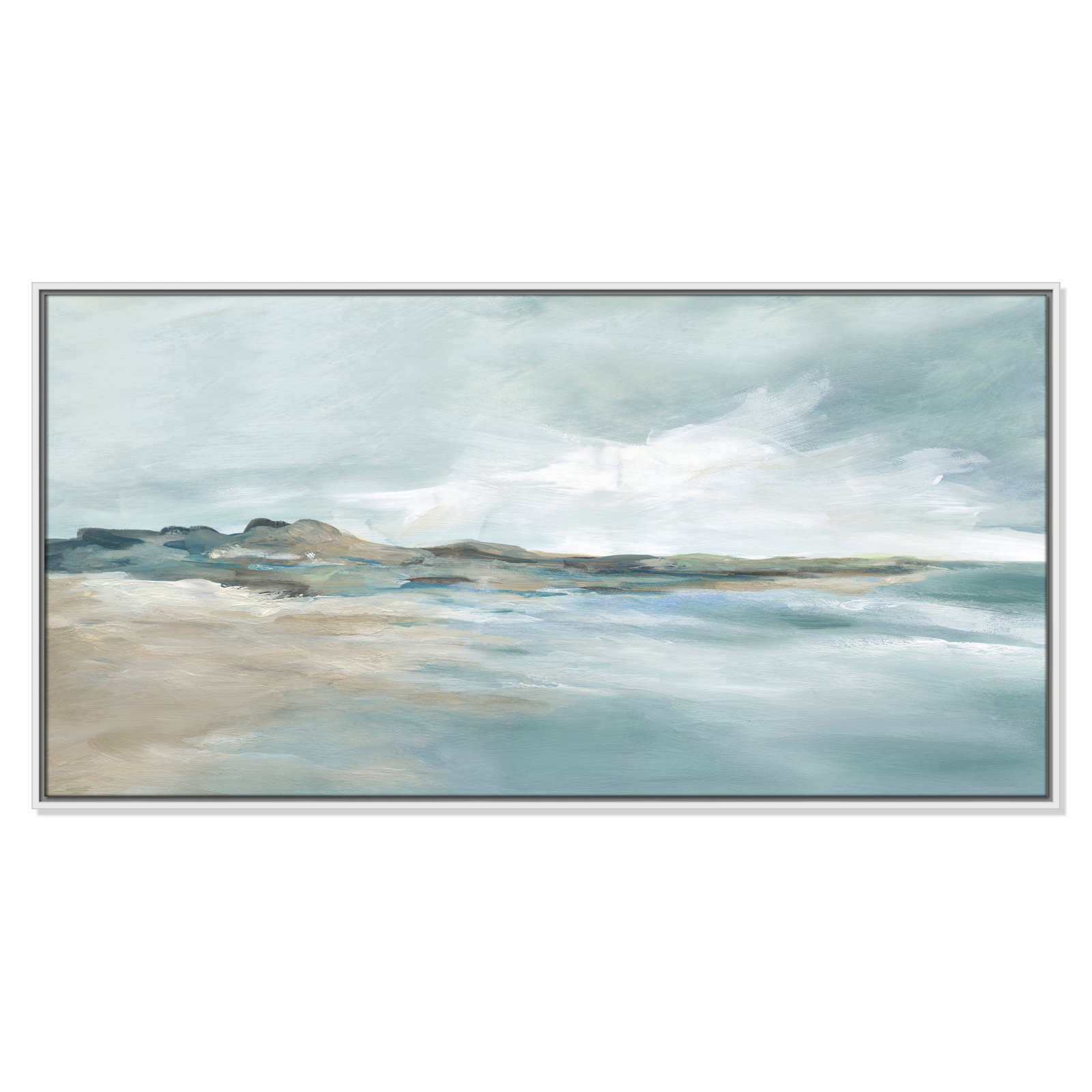 Coralie "Sandpoint" Print by Carol Robinson, 25.5" H x 49.5" W, White